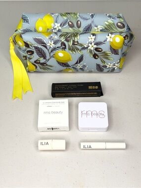 NEW Bluemercury Beauty Bundle w/ RMS Beauty, ILIA, Eye Primer, Cosmetic Bag